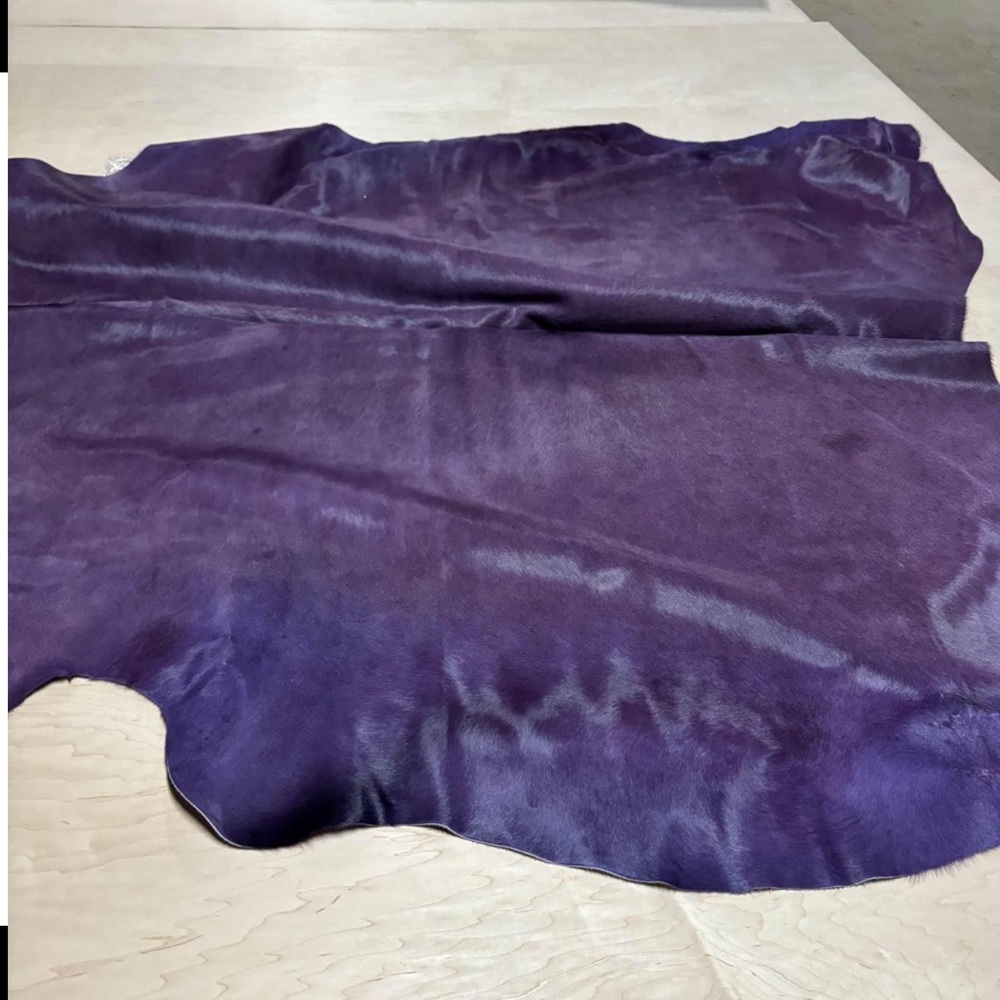 Purple Cowhide Rug - Picture 3 of 6